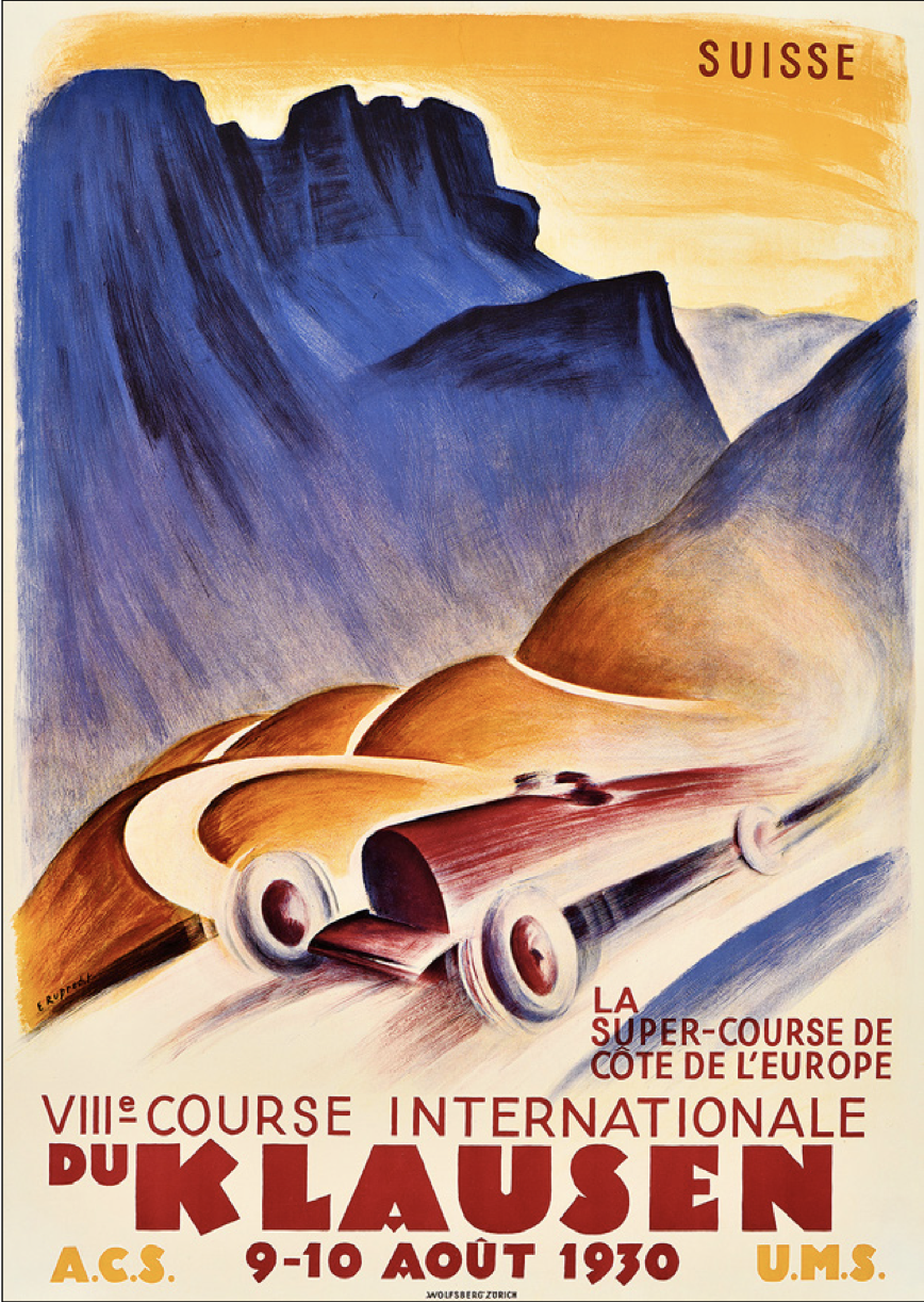 Affiche Ville Course Internationale du Klausen, Ernst Ruprecht, 1930